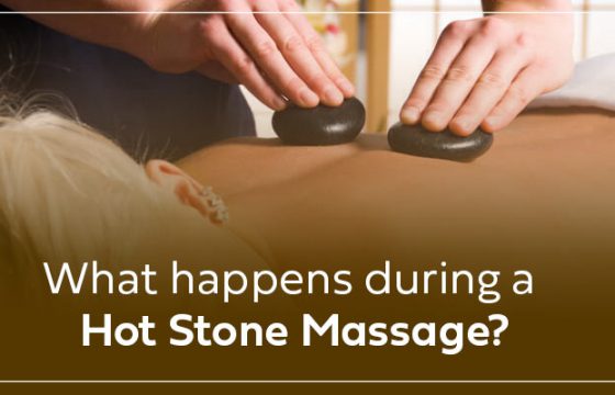 What happens during a hot stone massage?